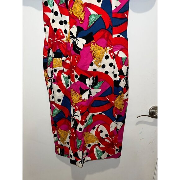 Morton Myles Vintage y2KPuff Sleeve Polka Dots Print Sequined Party Dress Women - Picture 5 of 10